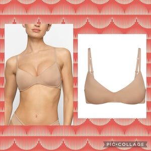 Skims Wireless Lightly Lined Bra 36D Clay New